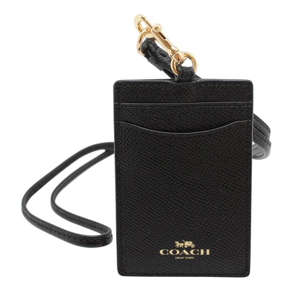 Coach 57311 ID Lanyard Leather Card Case Holder – Black – New With Tags - Picture 3 of 6